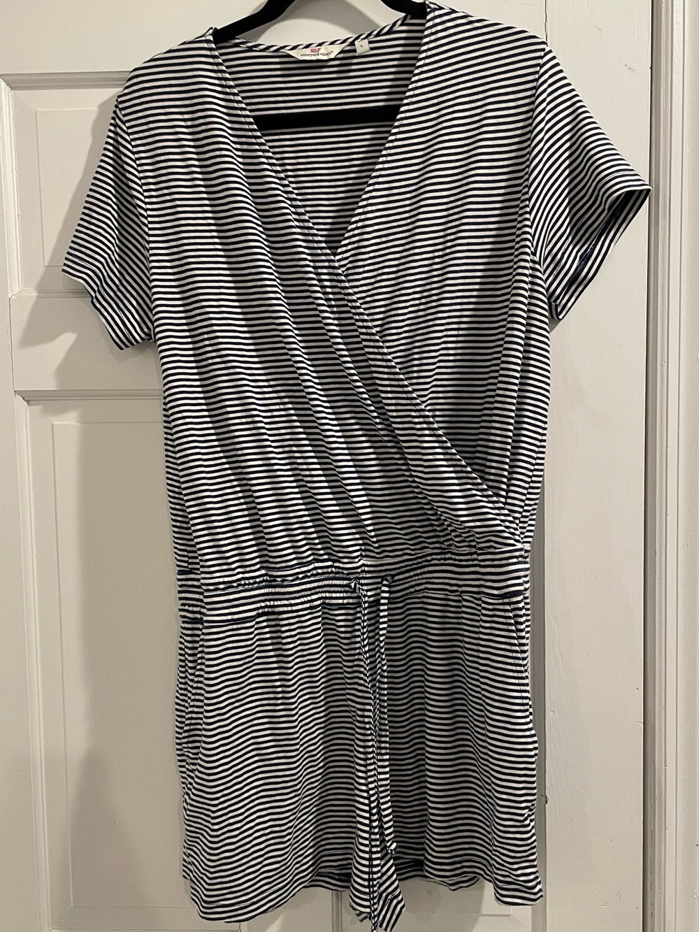 Vineyard Vines Striped V-neck Romper